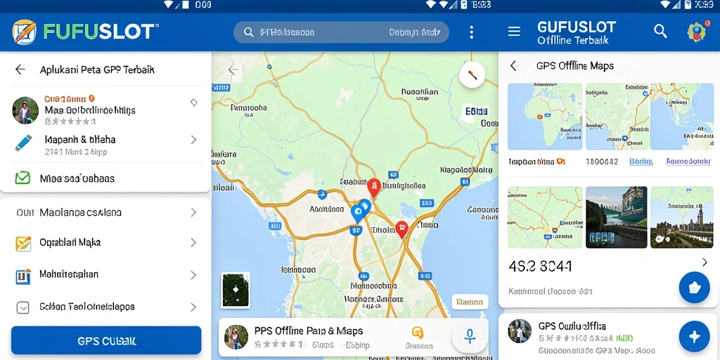 Tampilan antarmuka utama FUFUSLOT untuk navigasi offline yang mudah digunakan.