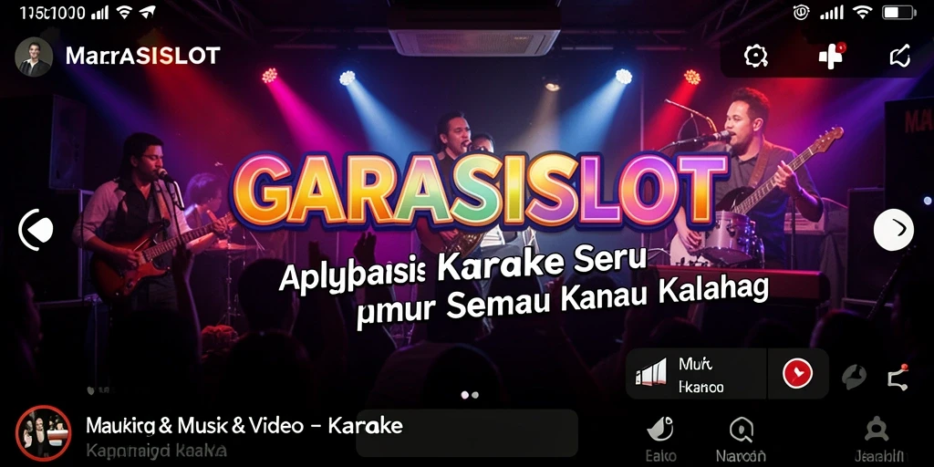Antarmuka GARASISLOT yang bersih dan intuitif untuk karaoke.