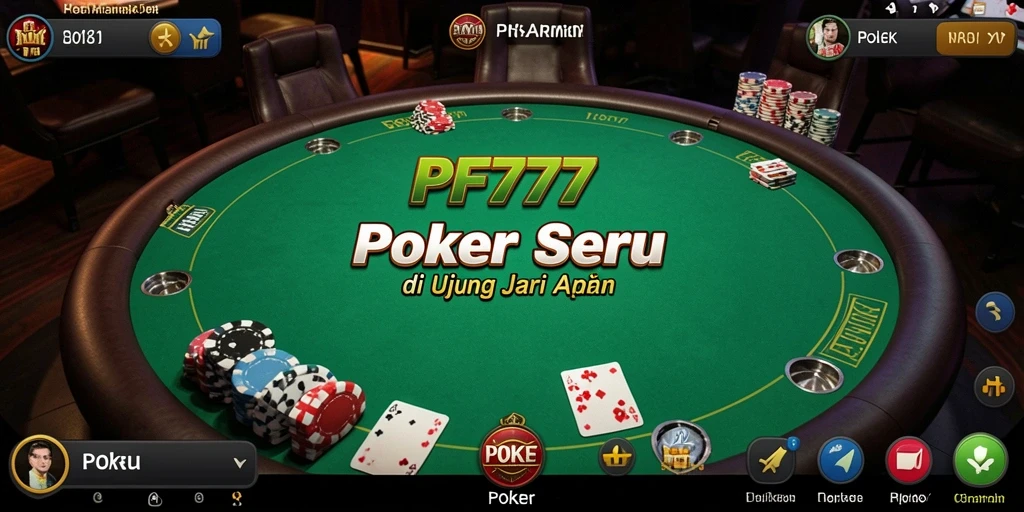 Tampilan antarmuka PF777 untuk permainan Poker yang memukau.